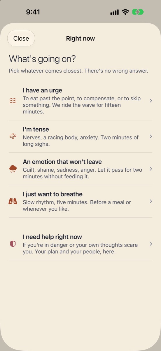 Anchor screenshot: «What's going on?» routes to the right tool