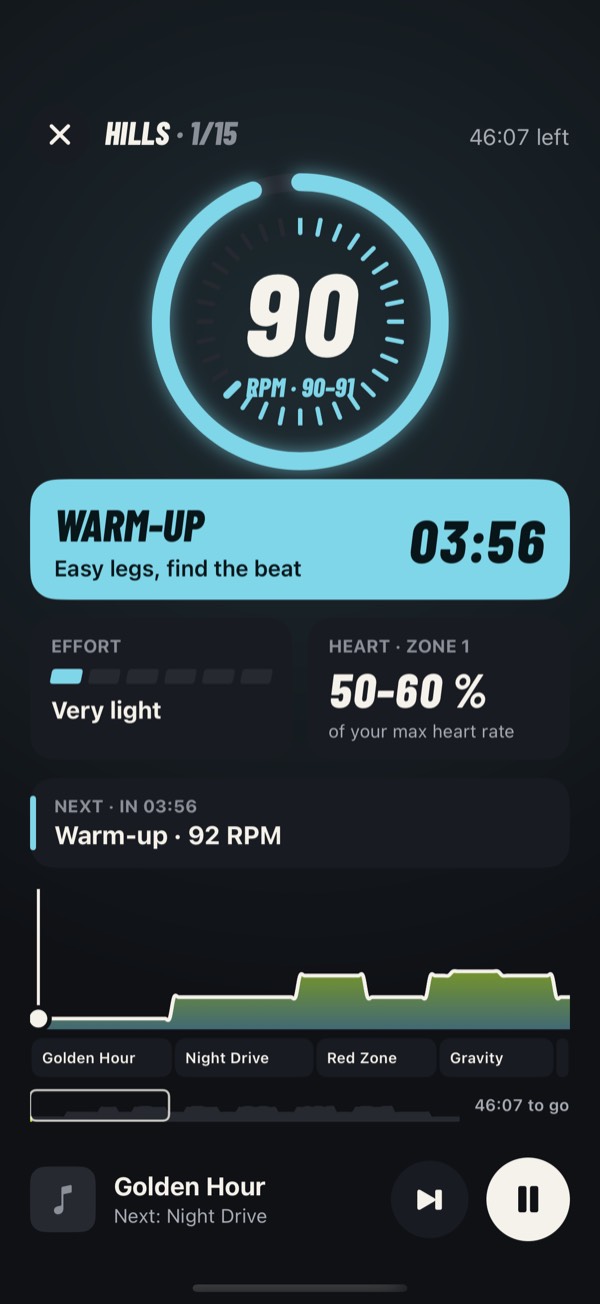 BeatRide screenshot: Riding: cadence on the beat, the move, the zone and what is next
