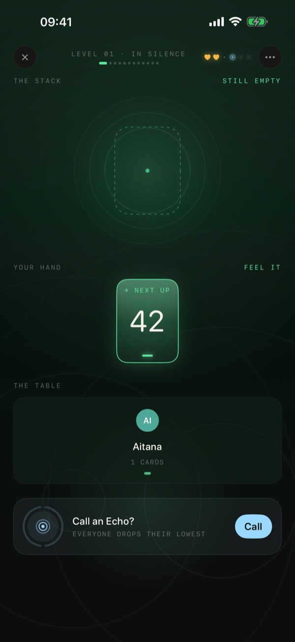 GamingHub screenshot: Unison: play your cards in order, in silence